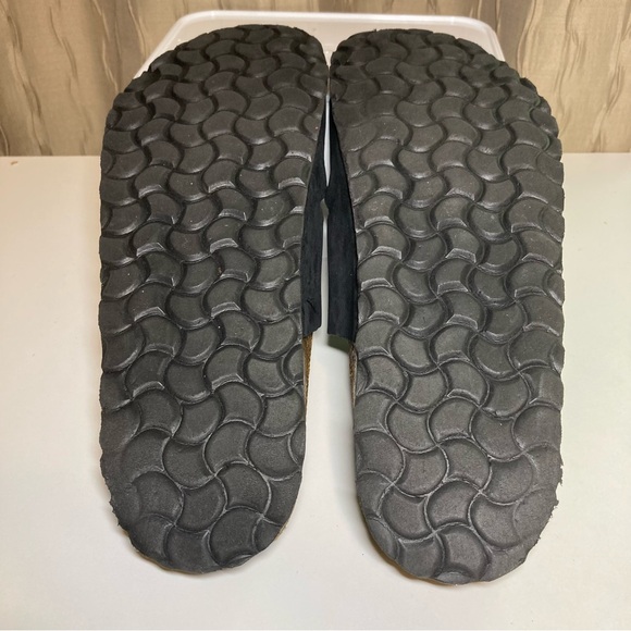 Autenti Made in Spain Men's 43 US 10 Leather Double Band Buckle Black Sandal - Picture 9 of 15